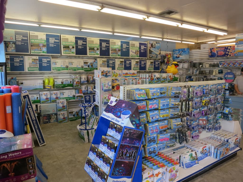 Inside the Pools By You retail store in Granada Hills